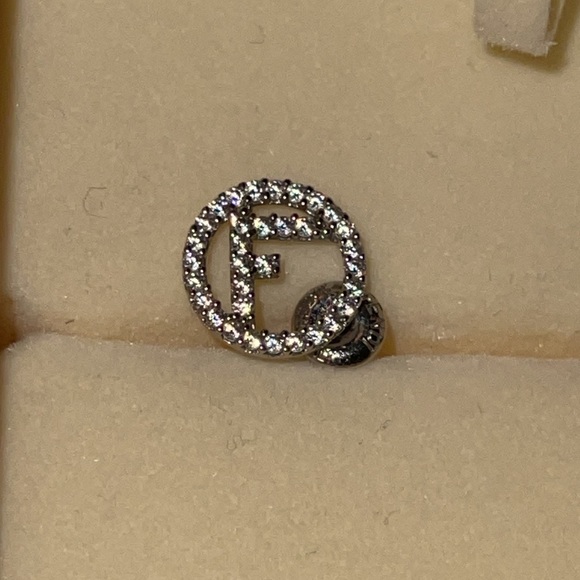 Preloved Fendi earrings excellent condition in silver very shiny . - Picture 5 of 7